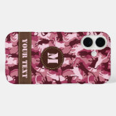 Coques Case-Mate iPhone Chats Camouflage rose (Verso (horizontal))
