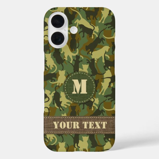 Coques Case-Mate iPhone Chats Camouflage Woodland (Verso)