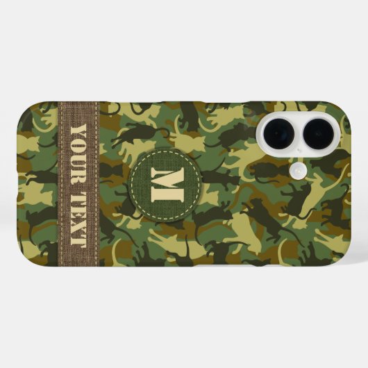 Coques Case-Mate iPhone Chats Camouflage Woodland (Verso (horizontal))