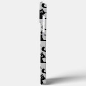 Coques Case-Mate iPhone Chats chats chaton noir Motif gris et noir (Verso / Gauche)