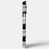 Coques Case-Mate iPhone Chats chats chaton noir Motif gris et noir (Verso / Droite)