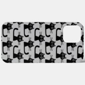 Coques Case-Mate iPhone Chats chats chaton noir Motif gris et noir (Verso (horizontal))