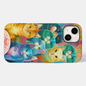 Coques Case-Mate iPhone Chats colorés mignons (Verso (horizontal))
