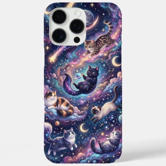 Coques Case-Mate iPhone Chats cosmiques parmi les étoiles (Verso)