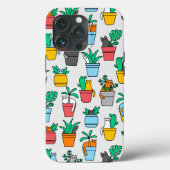 Coques Case-Mate iPhone Chats dans les pots à fleurs (Verso)