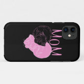 Coques Case-Mate iPhone Chats de coeur MOM rose (Dos (Horizontal))