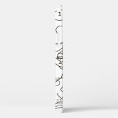 Coques Case-Mate iPhone Chats de gribouillis : noir et blanc. (Verso / Droite)