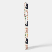 Coques Case-Mate iPhone Chats de jungle de dessin animé mignons et fleurs (Verso / Gauche)
