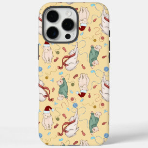 Coques iPhone 16 Pro Max Chats de Noël avec Fils et Motif de vacances