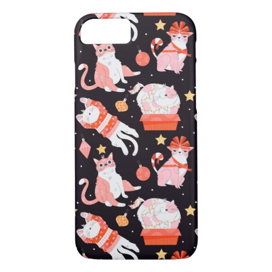 Coques Case-Mate iPhone Chats de Noël mignons (Dos)