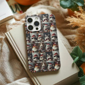 Coques Case-Mate iPhone chats de Noël mignons animaux d'hiver rustique
