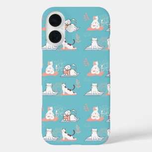 Coques iPhone 16 Chats de Yoga Lotus