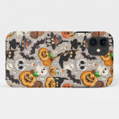 Coques Case-Mate iPhone Chats drôles de Halloween Fête (Dos (Horizontal))
