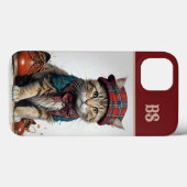 Coques Case-Mate iPhone Chats écossais déguisé - chats tartans charmants (Verso (horizontal))