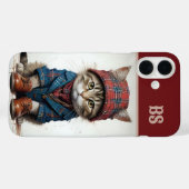 Coques Case-Mate iPhone Chats écossais déguisé - chats tartans charmants (Verso (horizontal))