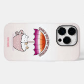 Coques Case-Mate iPhone Chats en Mug sous parapluie en couleurs lesbiennes (Verso (horizontal))
