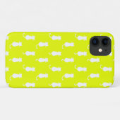 Coques Case-Mate iPhone Chats Fantaisistes Forever Chats Blancs Jaune (Dos (Horizontal))