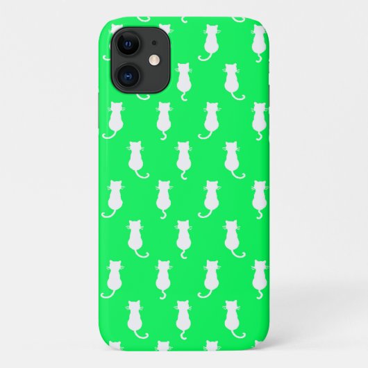 Coques Case-Mate iPhone Chats Fantaisistes Verts Pour Toujours (Dos)