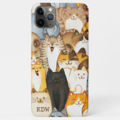 Coques Case-Mate iPhone Chats Galore Monogramme (Dos)