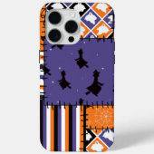 Coques Case-Mate iPhone Chats Halloween Patchwork sorcières (Verso)