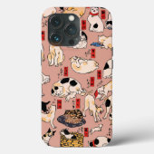 Coques Case-Mate iPhone chats japonais Ukiyo-e Funny kitty (Verso)