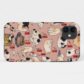 Coques Case-Mate iPhone chats japonais Ukiyo-e Funny kitty (Dos (Horizontal))