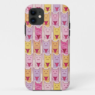 Coque Case-Mate Pour iPhone Chats mignons avec les coeurs affectueux