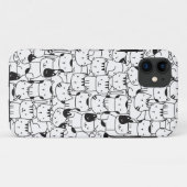 Coques Case-Mate iPhone Chats mignons noirs et blancs (Dos (Horizontal))