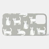 Coques Case-Mate iPhone Chats mignons sans couture motif, design ludique. (Verso (horizontal))