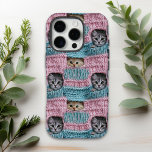 Coques iPhone 16 Pro Chats mignons Tricot bleu rose Fille<br><div class="desc">Chats mignons Tricot bleu rose Girly iPhone 16 Pro Coques dispose de chats mignons à travers rose et bleu kintted motif Parfait comme un cadeau pour les amoureux de les chats pour Noël,  anniversaire,  vacances et plus. Conçu par ©2024 Evco Studio www.zazzle.com/store/evcostudio</div>