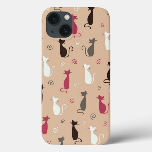 Coques Case-Mate iPhone chats Motif rose (Verso)