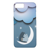Coques Case-Mate iPhone Chats mous sur la Lune (Dos)