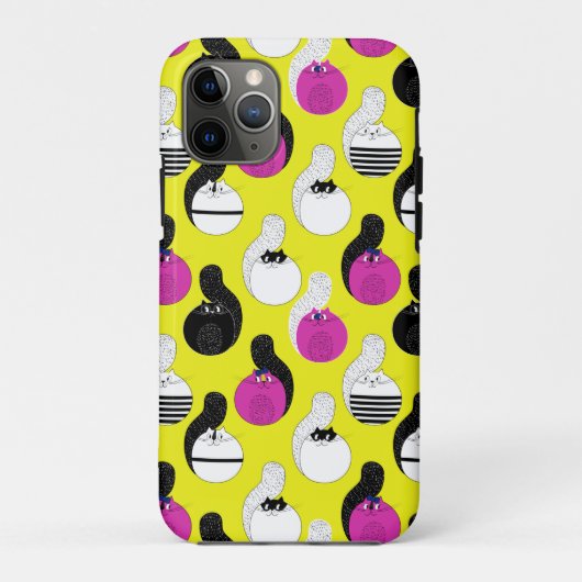 Coques Case-Mate iPhone Chats Nautiques Noir Rose (Dos)
