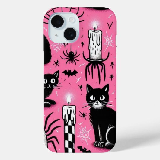 Coques Case-Mate iPhone Chats noirs & bougies (Verso)