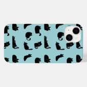 Coques Case-Mate iPhone Chats noirs drôles (Verso (horizontal))