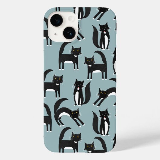 Coques Case-Mate iPhone Chats noirs et blancs (Verso)