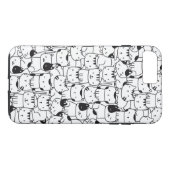Coques Case-Mate iPhone Chats noirs et blancs mignons (Dos (Horizontal))