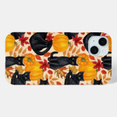 Coques Case-Mate iPhone Chats noirs et citrouilles (Verso (horizontal))