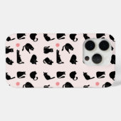 Coques Case-Mate iPhone Chats noirs soyeux (Verso (horizontal))