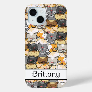 Coque Pour iPhone 15 Chats Personnalisés