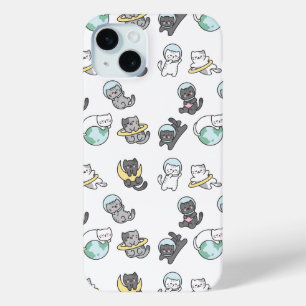 Coque iPhone 15 Mini Chats spatiaux