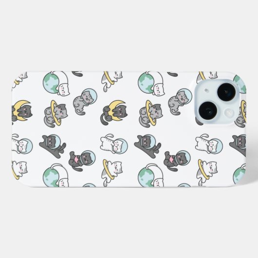 Coques Case-Mate iPhone Chats spatiaux (Verso (horizontal))