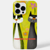 Coques Case-Mate iPhone Chats verts "Ensemble, nous fleurissons" (Verso)