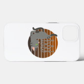Coques Case-Mate iPhone Chatte drôle faisant du yoga. (Verso (horizontal))