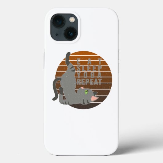 Coques Case-Mate iPhone Chatte drôle faisant du yoga. (Verso)