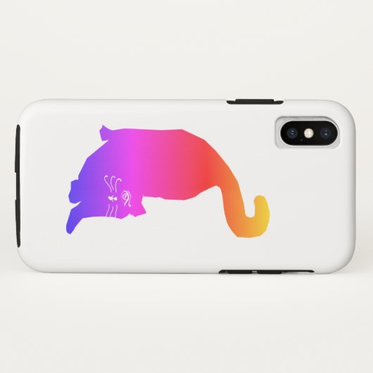 Coques Case-Mate iPhone Chatte rose silouche (Dos (Horizontal))