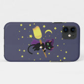 Coques Case-Mate iPhone Chatte sorcière volante (Dos (Horizontal))