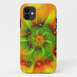 Case-Mate iPhone Case Chaud Été Vert Orange Abstrait coloré Fractal