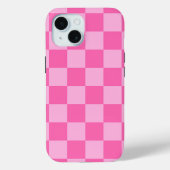 Coques Case-Mate iPhone Chaud Pink Checkerboard (Verso)
