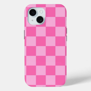 Coque Pour iPhone 15 Chaud Pink Checkerboard